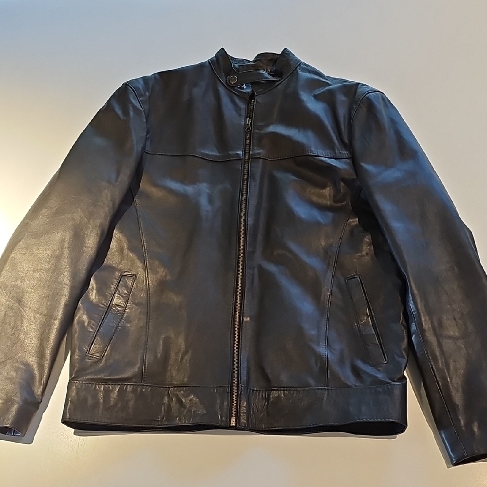 Black Lightweight Shirt Jacket with Glossy Finish